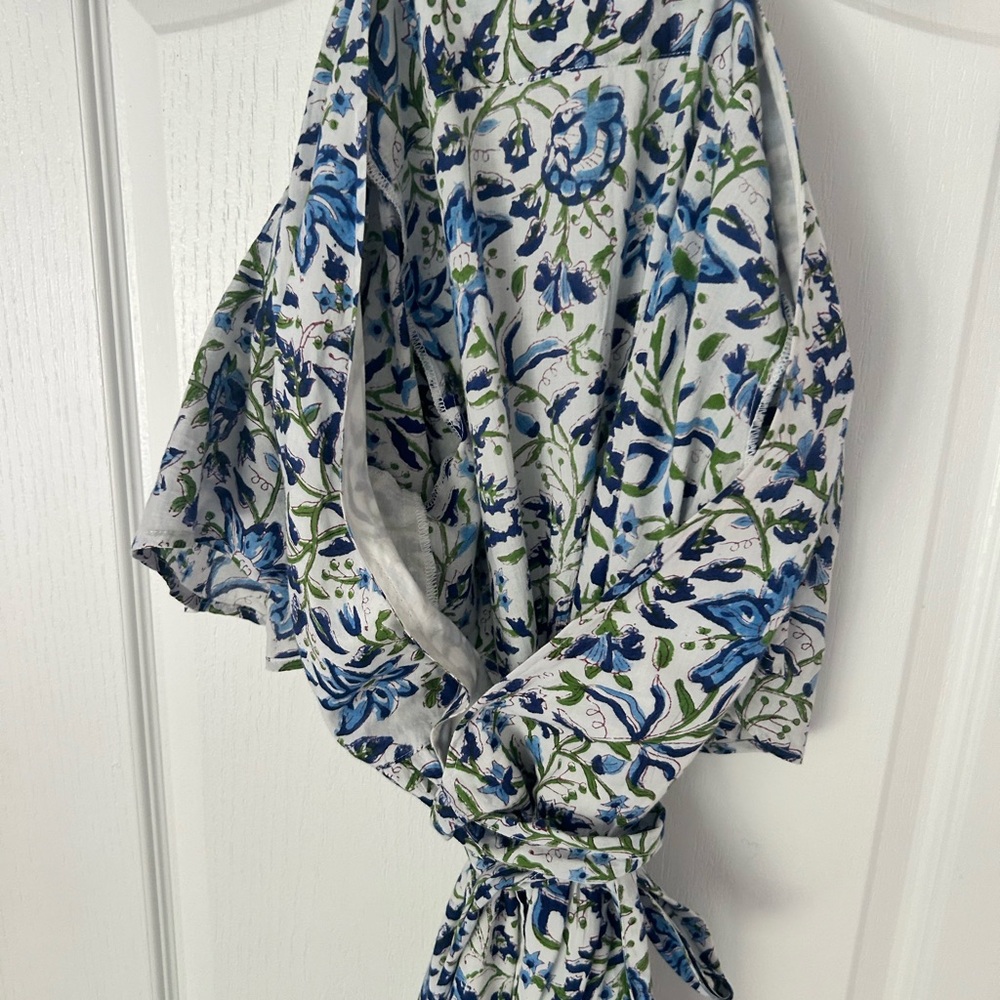 Millie dress.  Blue pattern flowers